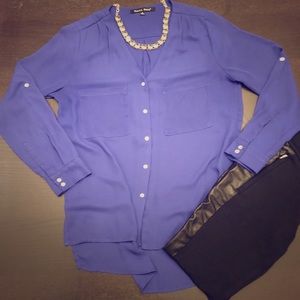 Royal blue blouse